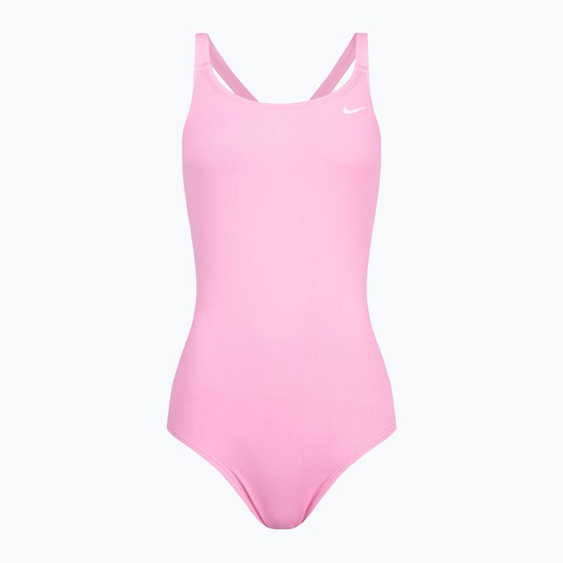 Nike Hydrastrong Solid Fastback dámske jednodielne plavky ružové NESSA001-660