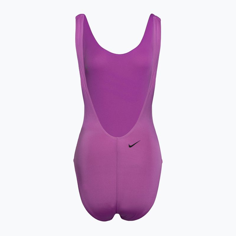 Dámske jednodielne plavky Nike Multi Logo U-Back fuchsia dream 2