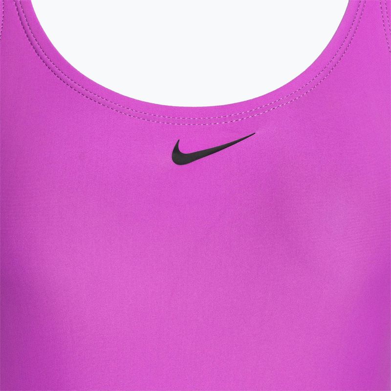 Dámske jednodielne plavky Nike Logo Tape Fastback fuchsia dream 3