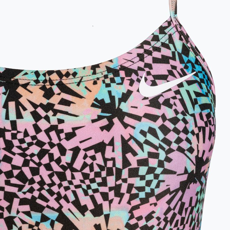 Dámske jednodielne plavky Nike Hydrastrong Multi Print pink bloom 3