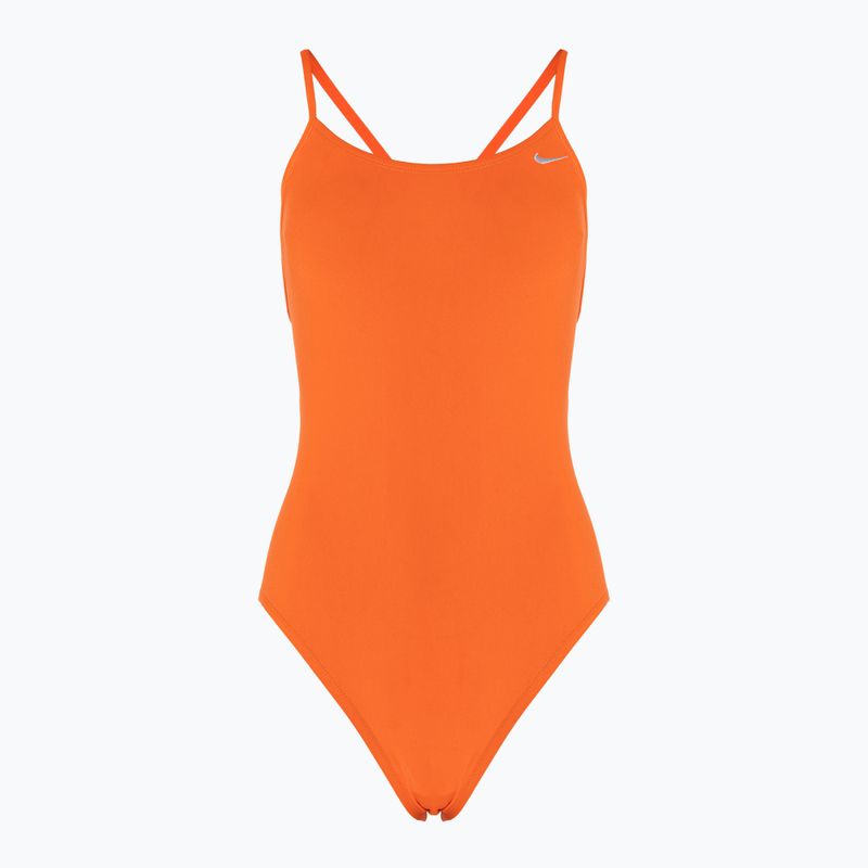 Dámske jednodielne plavky Nike Lace Up Tie Back total orange