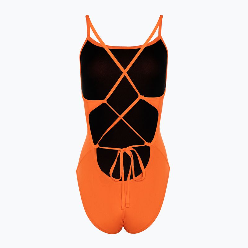 Dámske jednodielne plavky Nike Lace Up Tie Back total orange 2