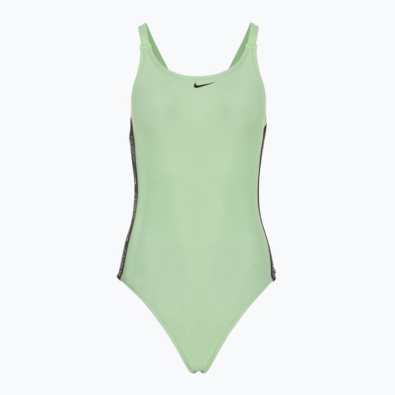 Dámske jednodielne plavky Nike Logo Tape Fastback vapor green