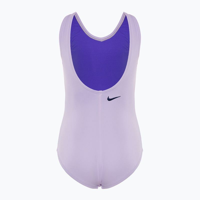 Detské jednodielne plavky Nike Multi Logo U-Back lila bloom 2