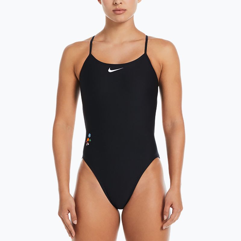 Dámske jednodielne plavky Nike Hydrastrong Adjustable Crossback black 7