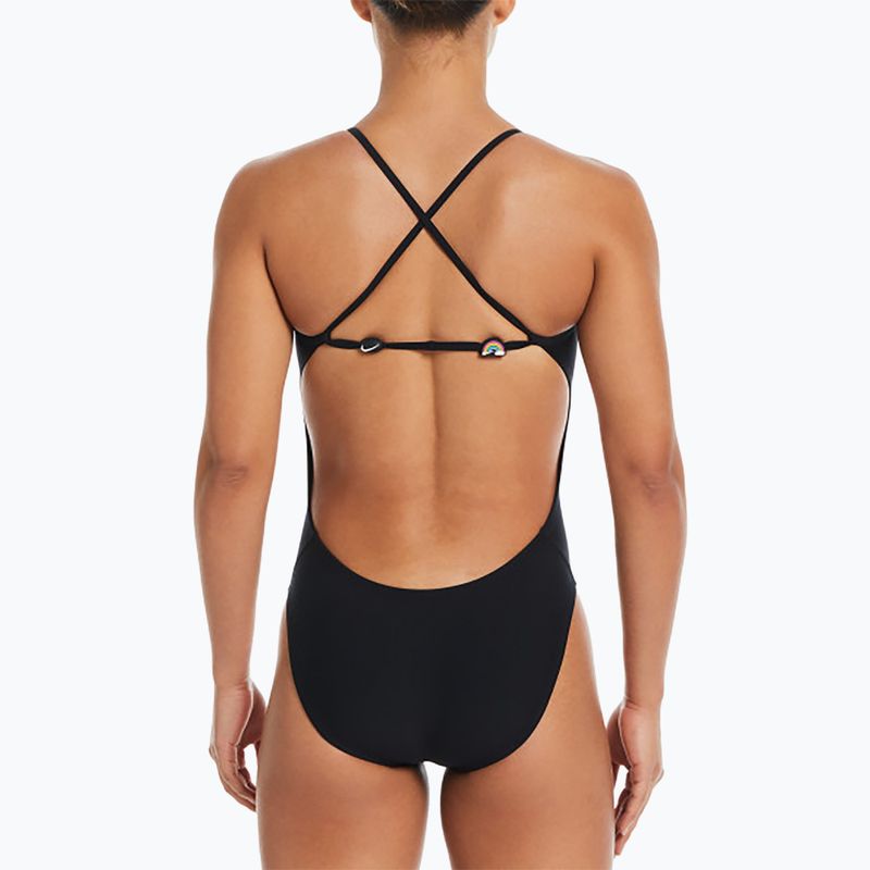 Dámske jednodielne plavky Nike Hydrastrong Adjustable Crossback black 8