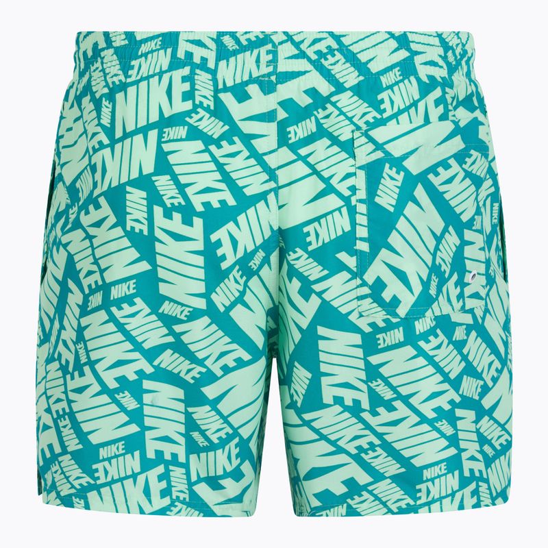 Pánske plavecké šortky Nike Tossed 5" Volley vapor green 2
