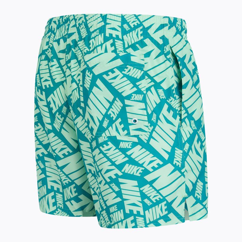 Pánske plavecké šortky Nike Tossed 5" Volley vapor green 3
