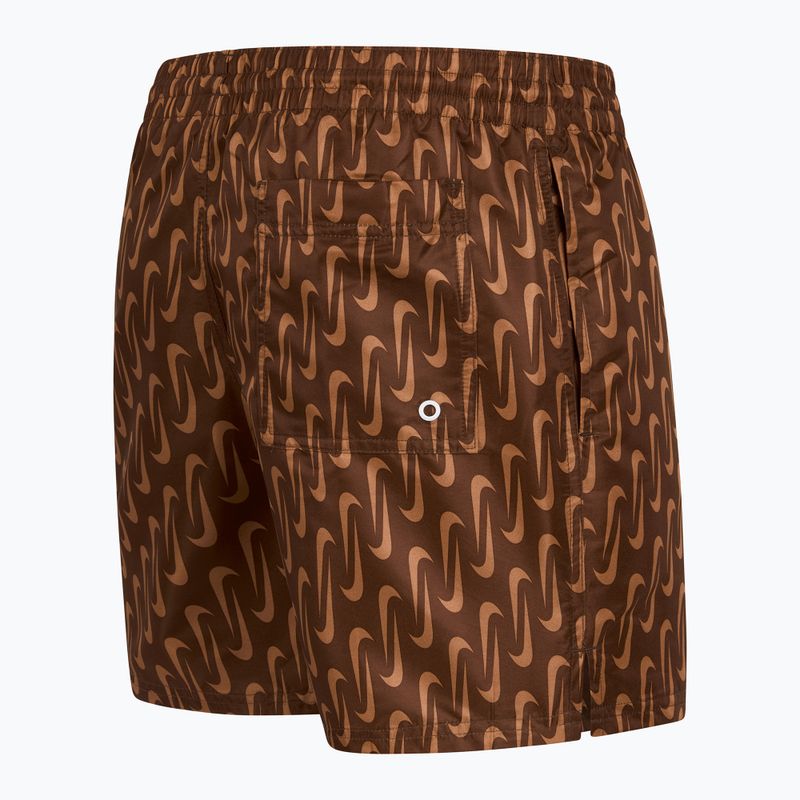 Pánske plavecké šortky Nike Swoosh Link 5" Volley cacao wow 3
