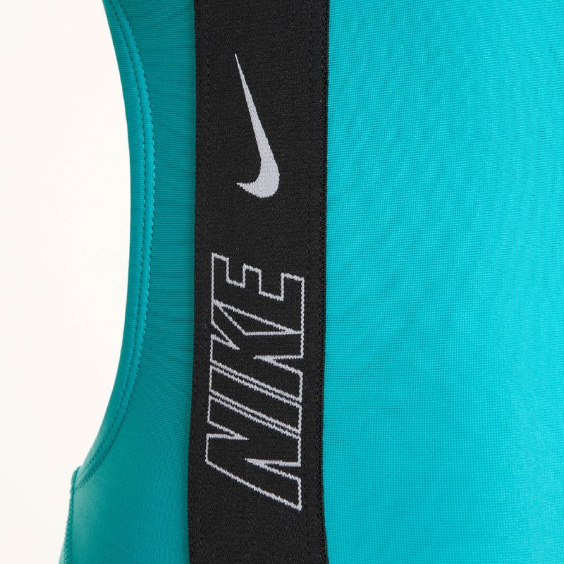 Dámske jednodielne plavky Nike Logo Tape Fastback dusty cactus 3
