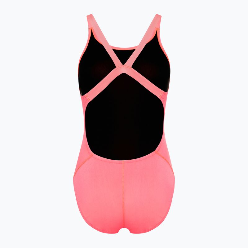 Dámske jednodielne plavky Nike Hydrastrong Solid Fastback hot punch 2