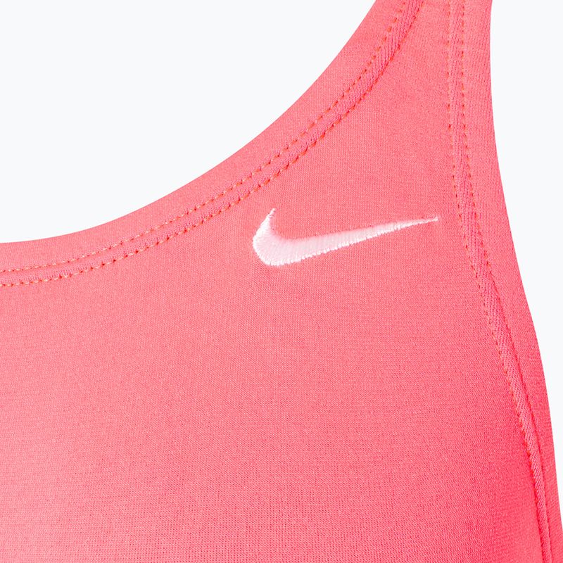 Dámske jednodielne plavky Nike Hydrastrong Solid Fastback hot punch 3