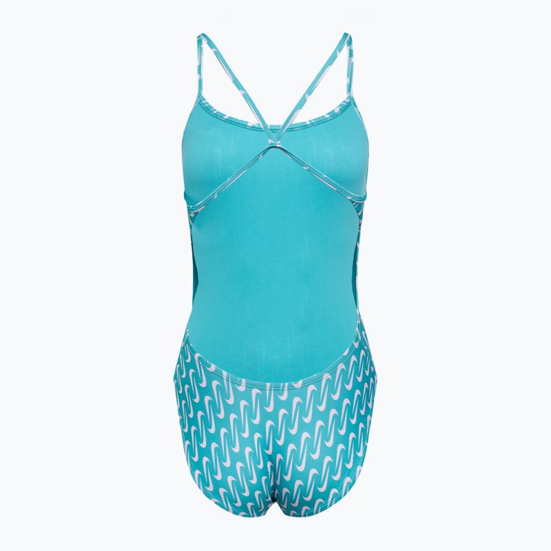 Dámske jednodielne plavky Nike Hydrastrong Multi Print Cutout blue 2