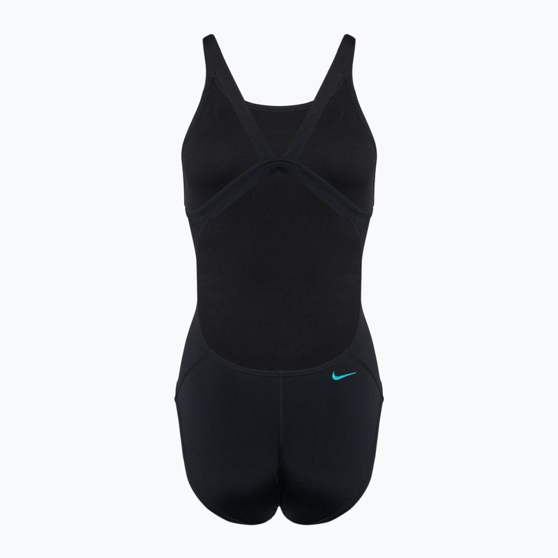 Dámske jednodielne plavky Nike Hydrastrong 3D Swoosh Fastback black 2