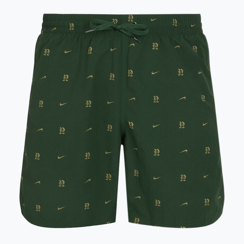 Pánske plavecké šortky Nike Luxe Letter 7" Volley fir