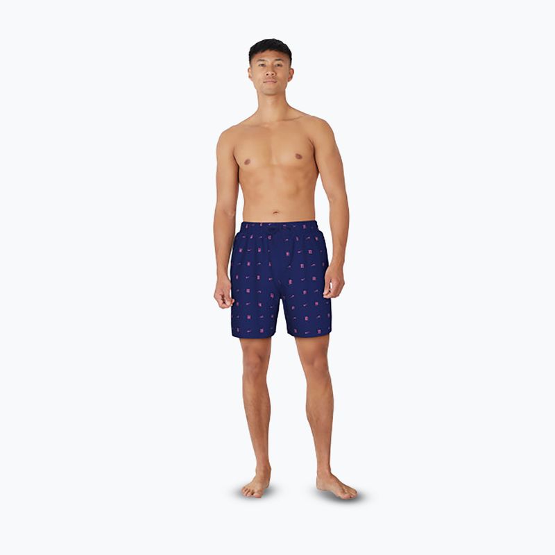 Pánske plavecké šortky Nike Luxe Letter 7" Volley midnight navy 2