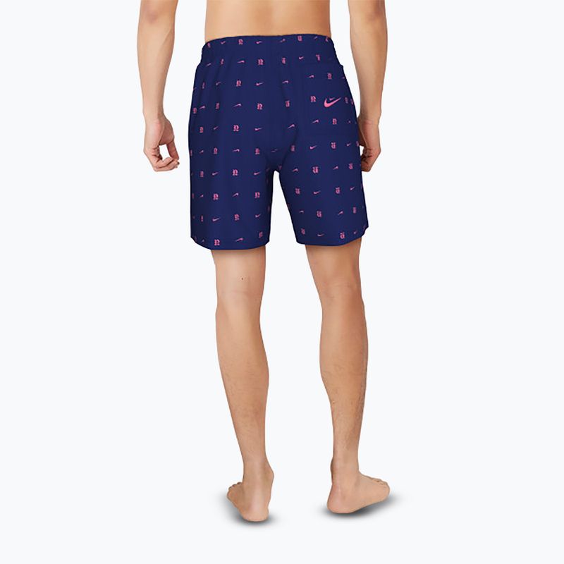Pánske plavecké šortky Nike Luxe Letter 7" Volley midnight navy 3