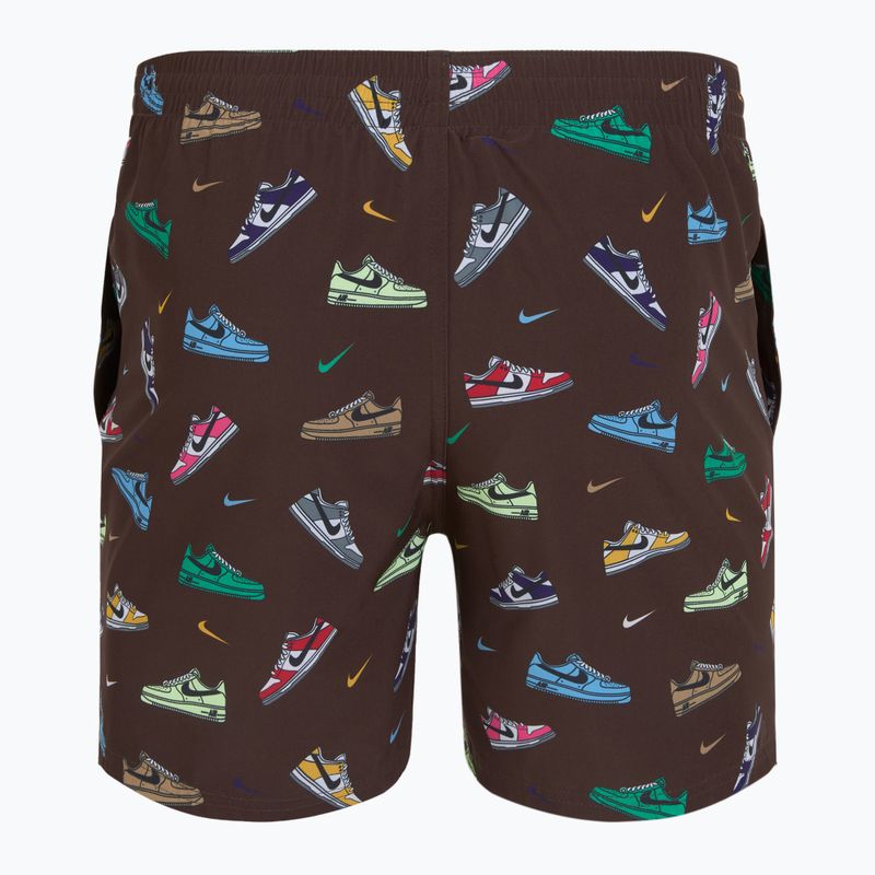 Pánske plavecké šortky Nike Multi Print 5" Volley baroque brown 2