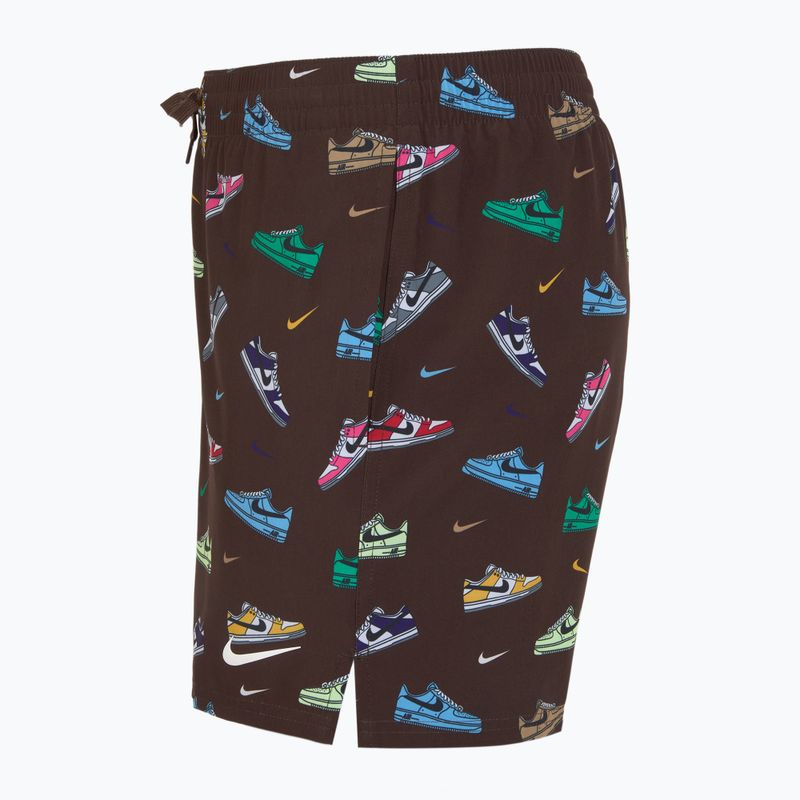Pánske plavecké šortky Nike Multi Print 5" Volley baroque brown 3