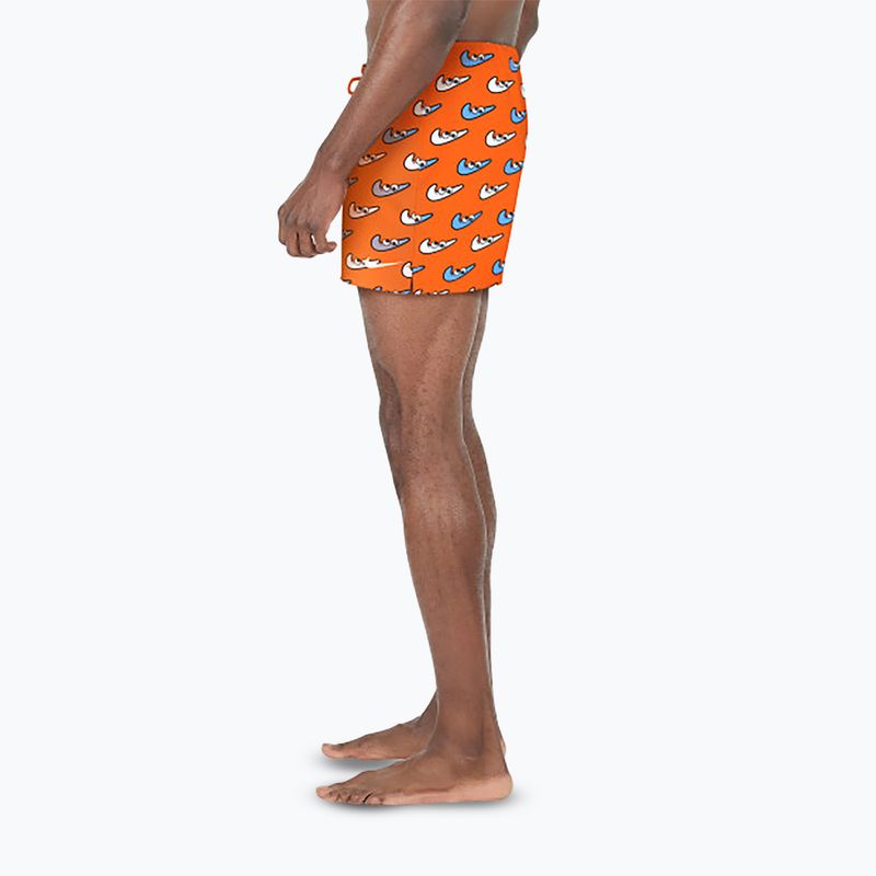 Pánske plavecké šortky Nike Multi Print 5" Volley orange blaze 4