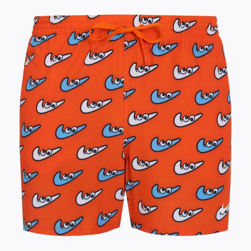 Pánske plavecké šortky Nike Multi Print 5" Volley orange blaze