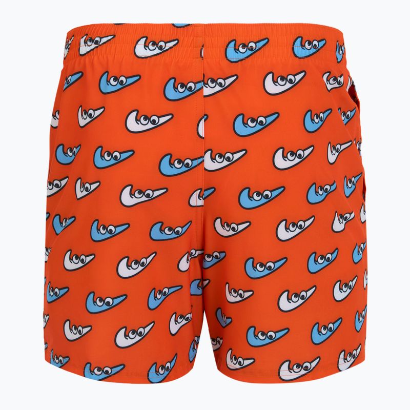 Pánske plavecké šortky Nike Multi Print 5" Volley orange blaze 2