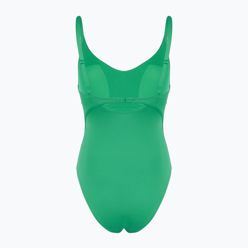 Dámske jednodielne plavky Nike Essential V-Neck stadium green 2
