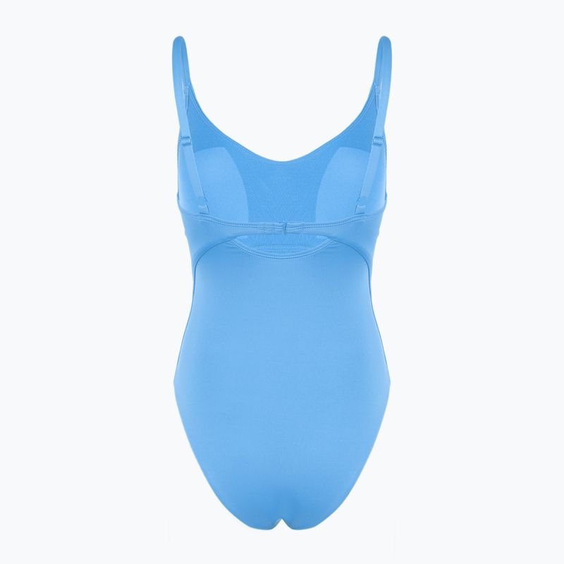 Dámske jednodielne plavky Nike Essential V-Neck university blue 2