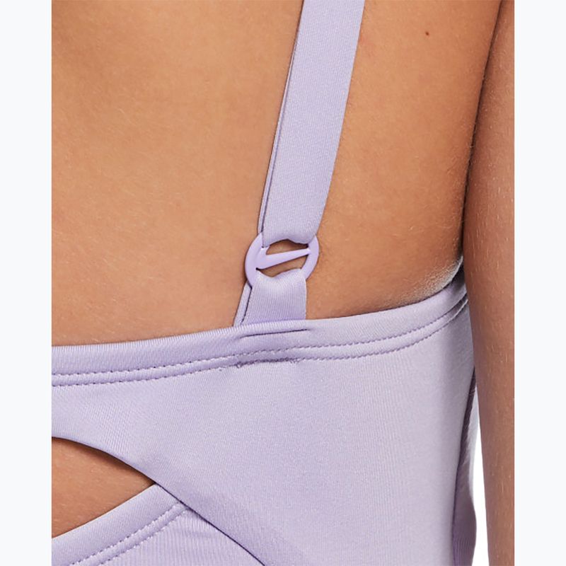 Dámske jednodielne plavky Nike Essential V-Neck hydrangeas 5