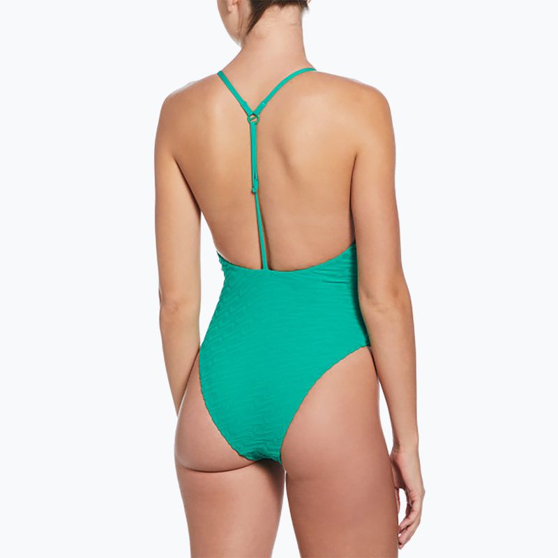 Dámske jednodielne plavky Nike Swoosh Link Y-Back stadium green 3