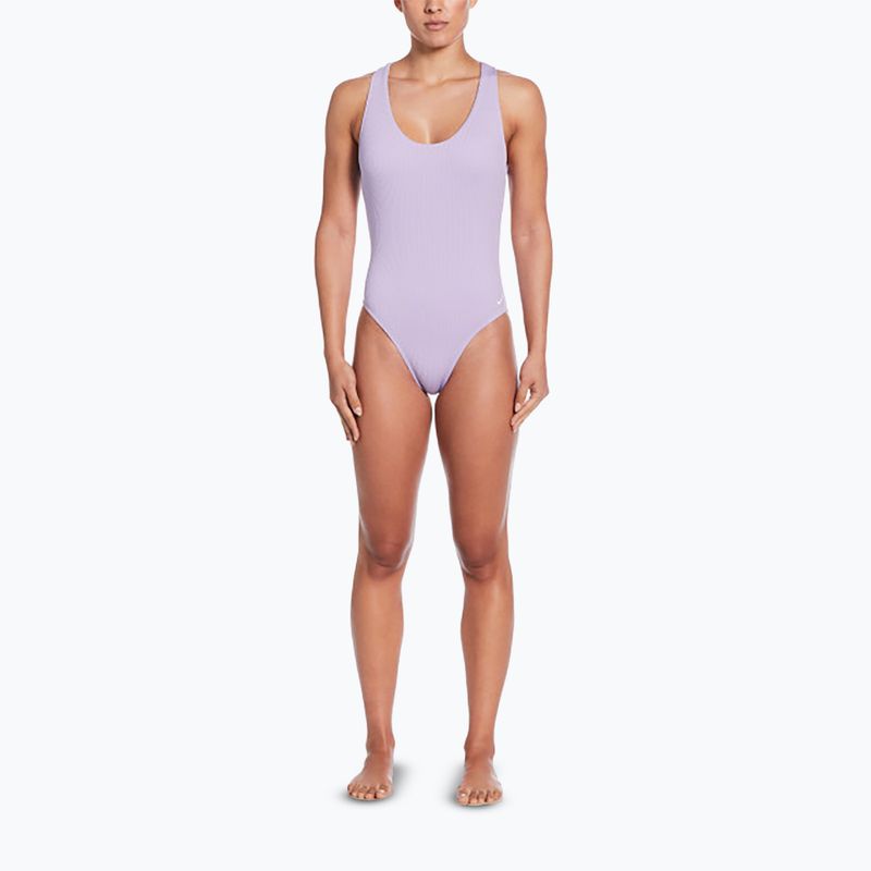 Dámske jednodielne plavky Nike Elevated Essential Crossback hydrangeas 2