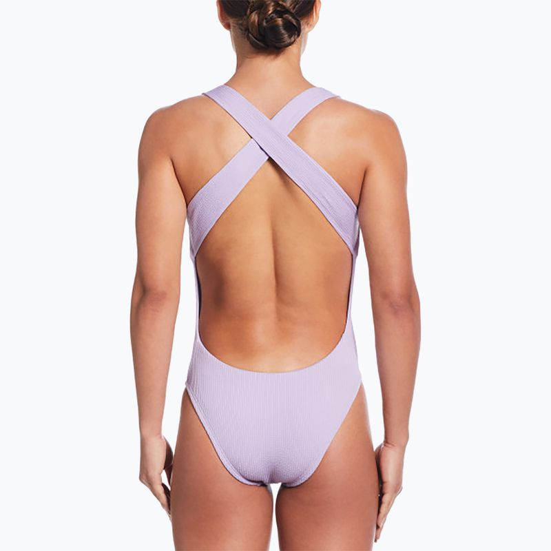 Dámske jednodielne plavky Nike Elevated Essential Crossback hydrangeas 3