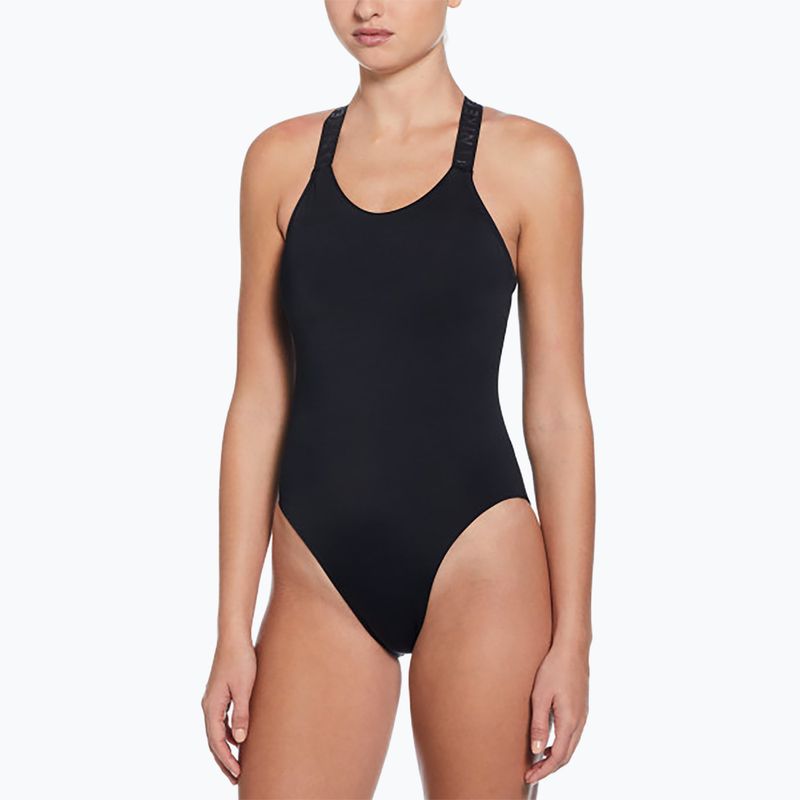 Dámske jednodielne plavky Nike Hydralock Fusion Racerback black