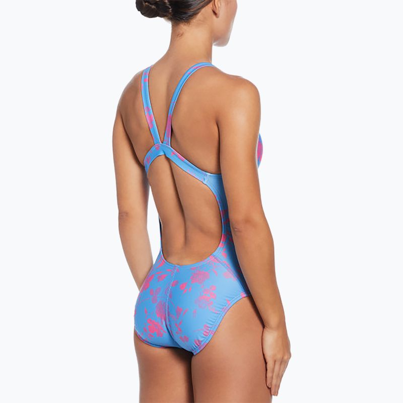 Dámske jednodielne plavky Nike Hydrastrong Fastback university blue 3