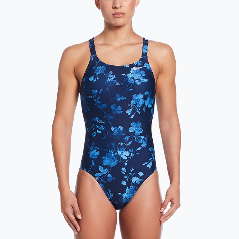 Nike Hydrastrong Fastback dámske jednodielne plavky midnight navy