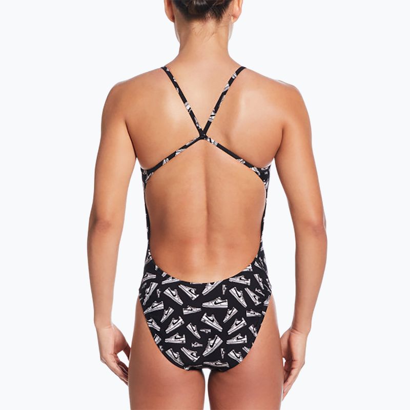 Dámske jednodielne plavky Nike Hydrastrong Cutout jet black 6