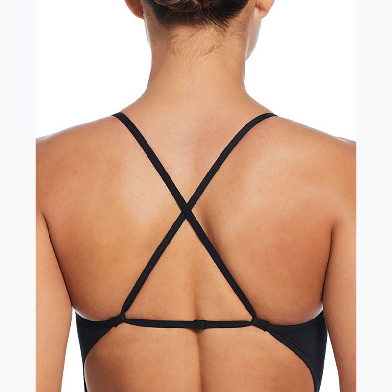 Dámske jednodielne plavky Nike Hydrastrong Adjustable Crossback black 5
