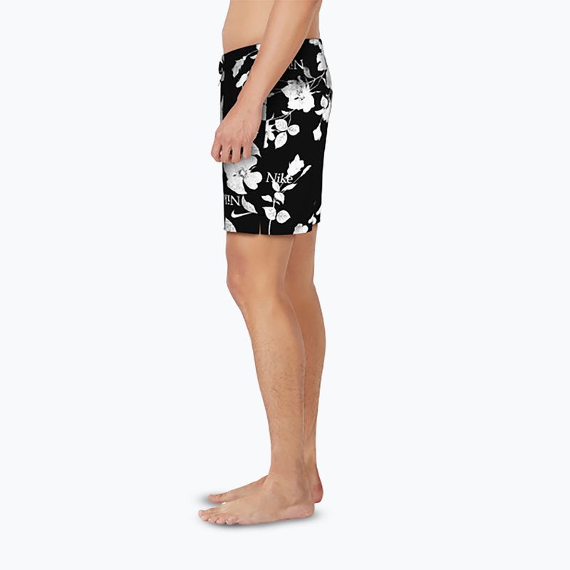 Pánske plavecké šortky Nike Fine Floral 7" Volley black 9