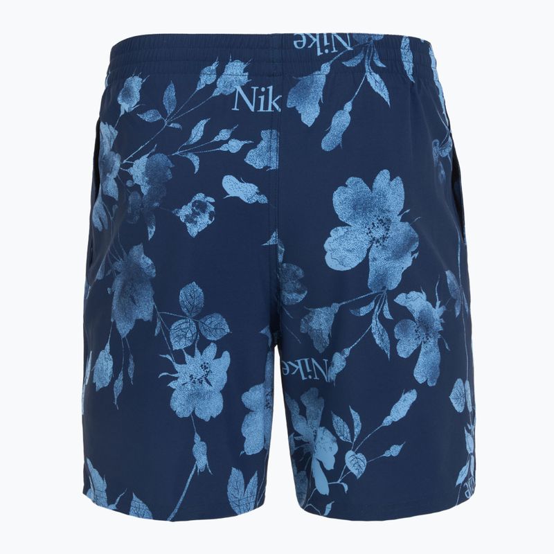 Pánske plavecké šortky Nike Fine Floral 7" Volley midnight navy 2