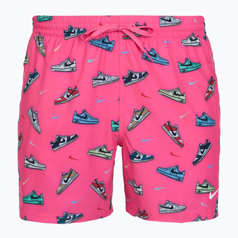 Pánske plavecké šortky Nike Multi Print 5" Volley pinksicle