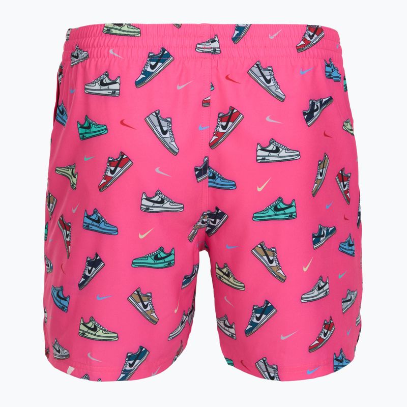 Pánske plavecké šortky Nike Multi Print 5" Volley pinksicle 2
