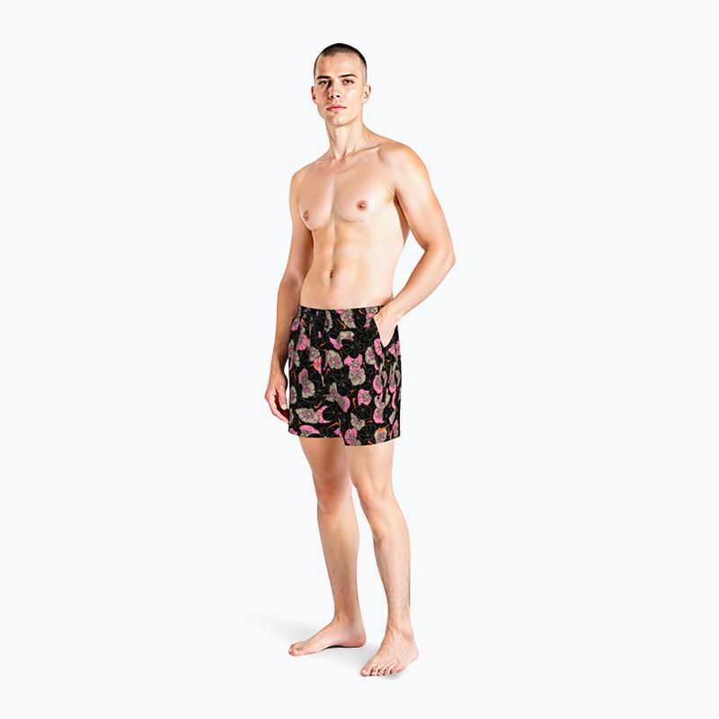 Pánske plavecké šortky Nike Multi Poppy Print 5" Volley black 2
