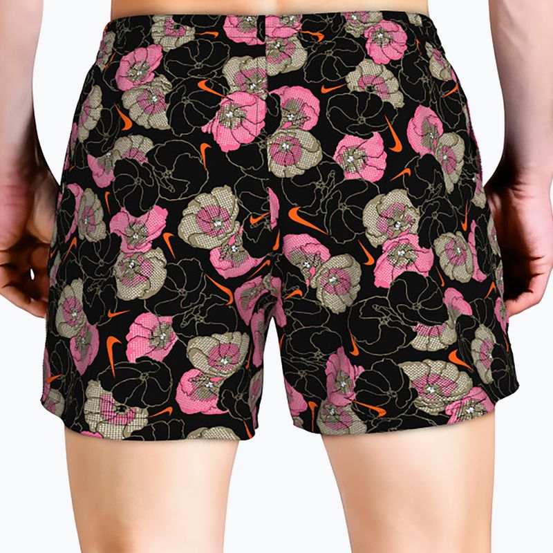Pánske plavecké šortky Nike Multi Poppy Print 5" Volley black 3
