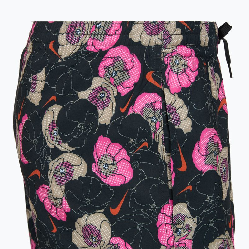 Pánske plavecké šortky Nike Multi Poppy Print 5" Volley black 4