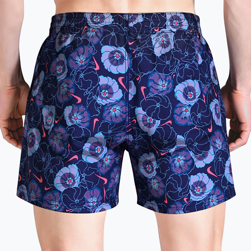 Pánske plavkové šortky Nike Multi Poppy Print 5" Volley midnight navy 3