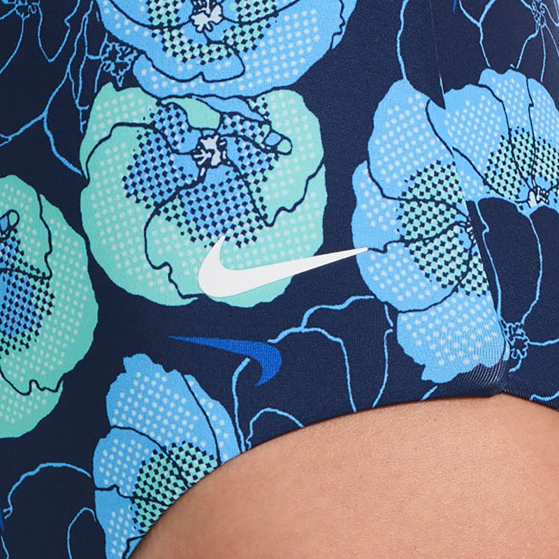 Dámske jednodielne plavky Nike Poppy Print V-Neck midnight navy 5