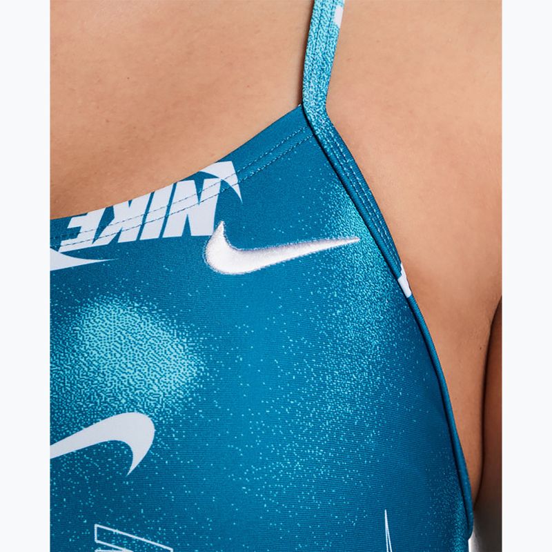 Dámske jednodielne plavky Nike Hydrastrong Cutout green abyss 4