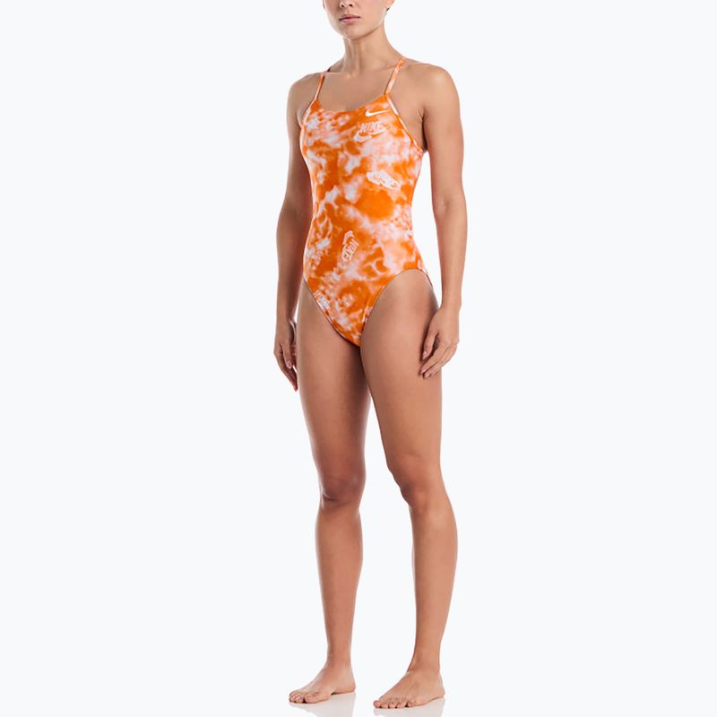 Dámske jednodielne plavky Nike Hydrastrong Cutout bright ceramic 2
