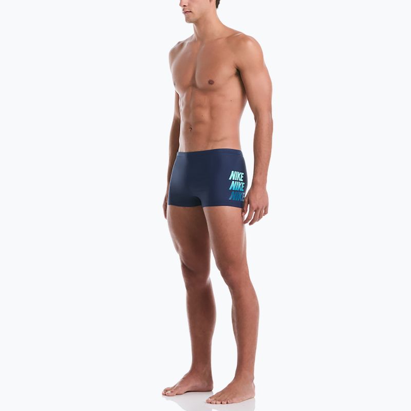 Pánske plavecké boxerky Nike Logo Graphic Square Leg midnight navy 2
