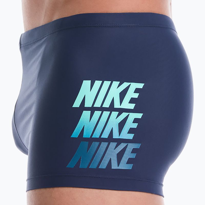 Pánske plavecké boxerky Nike Logo Graphic Square Leg midnight navy 4